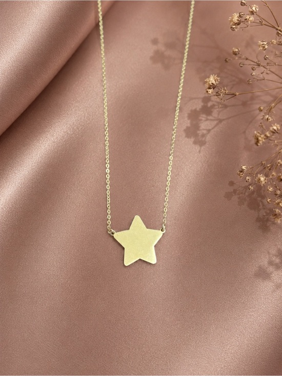 RCI Jewelry - 14k Yellow Gold Star Pendant Necklace - Women Jewelry